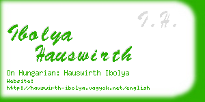 ibolya hauswirth business card
